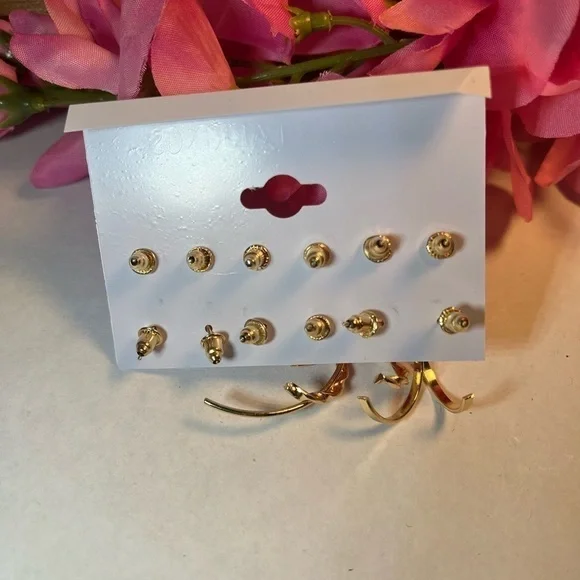 Fashion earrings set, artificial crystal, alloy pierced earrings - Picture 4 of 6